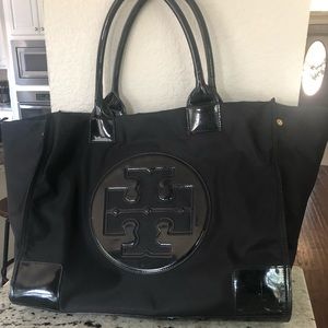Tory Burch Ella Tote - Black Nylon